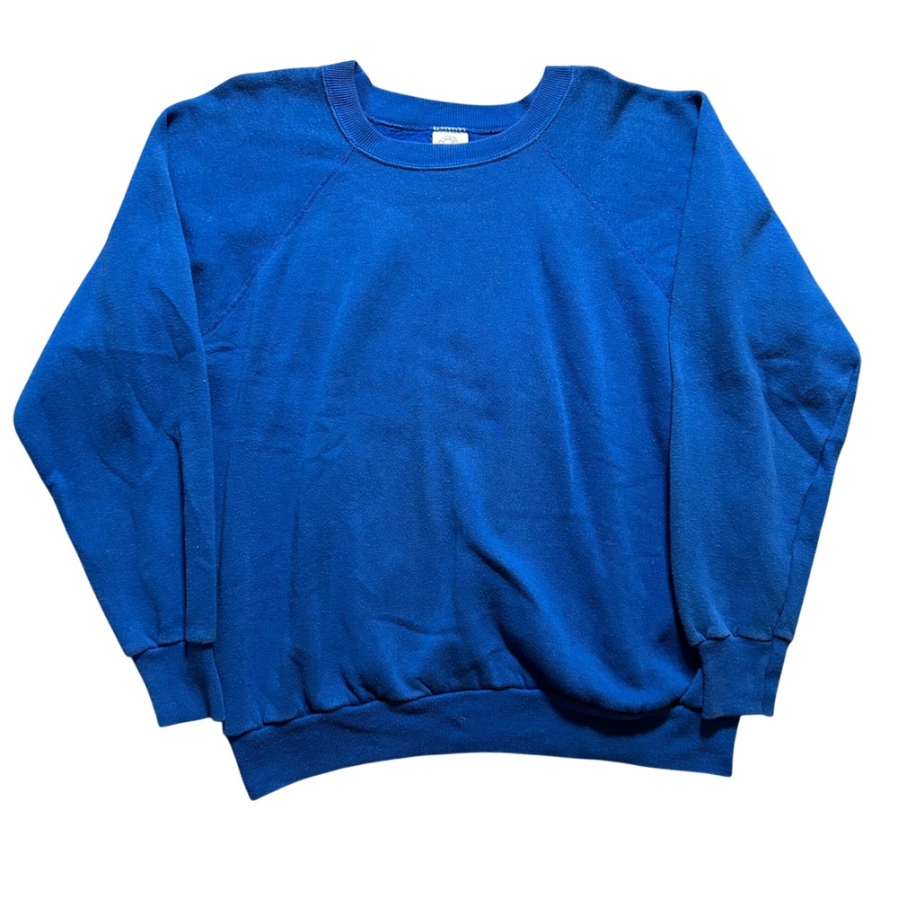 Pannill Sweatshirt Mens XL Blue Vintage Raglan Sleeve Crew Neck Pullover USA